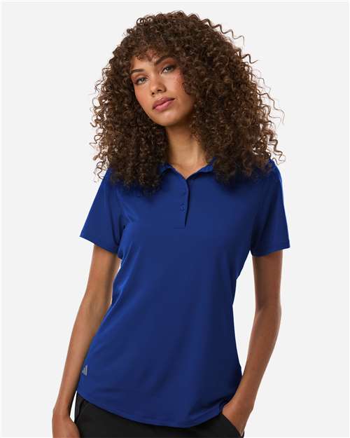 Adidas A515 Women's Ultimate365 Solid Polo - Team Royal Blue - model front
