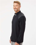 Adidas A520 Men's Ultimate365 Lightweight Shoulder Stripe Quarter-Zip Pullover - Black - model side
