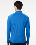 Adidas A520 Men's Ultimate365 Lightweight Shoulder Stripe Quarter-Zip Pullover - Glory Blue - model back