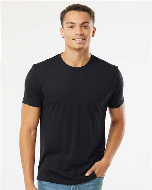 Next Level 6010 Triblend T-Shirt - Black - model front