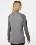 Adidas A521 Women's Ultimate365 Lightweight Raglan Quarter-Zip Pullover - Grey Three - model back