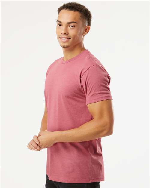 Next Level 6210 CVC T-Shirt - Heather Mauve - model side