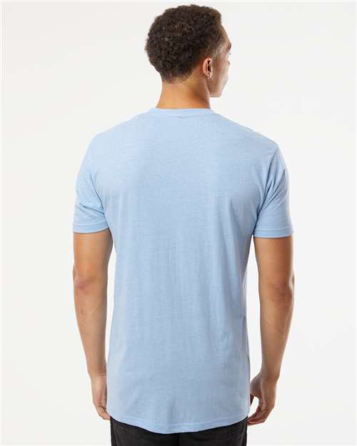 Next Level 6210 CVC T-Shirt - Heather Columbia Blue - model back