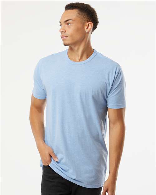 Next Level 6210 CVC T-Shirt - Heather Columbia Blue - model front