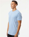 Next Level 6210 CVC T-Shirt - Heather Columbia Blue - model side