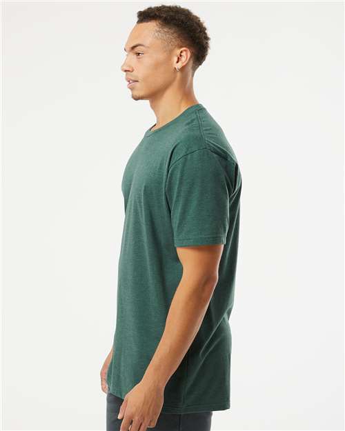 Next Level 6210 CVC T-Shirt - Heather Forest Green - model side