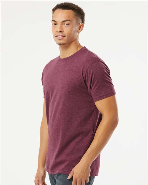 Next Level 6210 CVC T-Shirt - Heather Maroon - model side