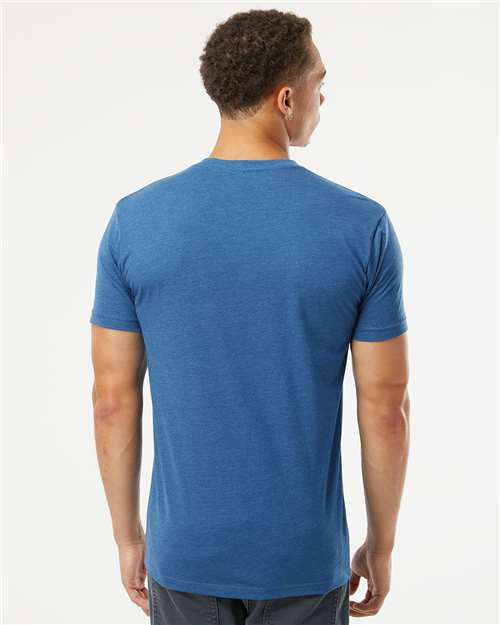 Next Level 6210 CVC T-Shirt - Heather Cool Blue - model back