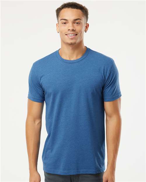 Next Level 6210 CVC T-Shirt - Heather Cool Blue - model front