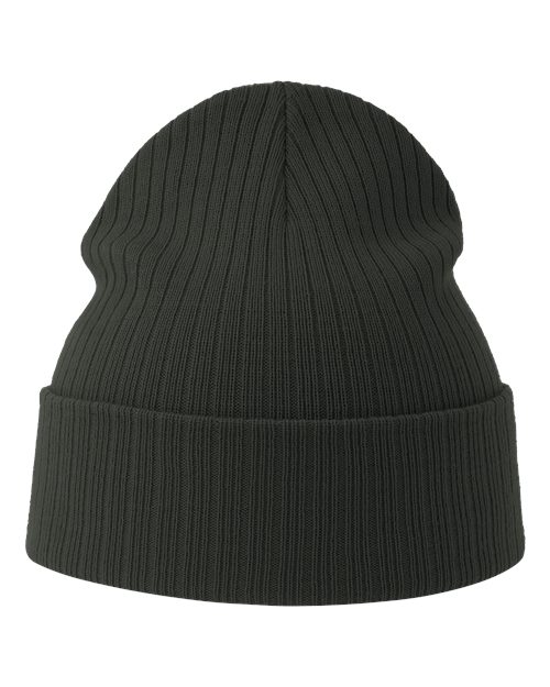 Atlantis Headwear RIO Sustainable Rib Cuffed Beanie - Dark Grey - back
