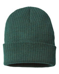 Atlantis Headwear RIO Sustainable Rib Cuffed Beanie - Bottle Green - back