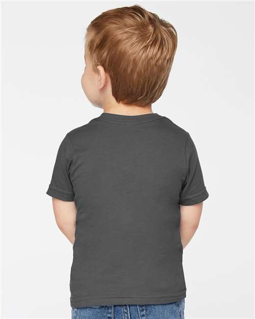 Rabbit Skins 3321 Toddler Fine Jersey Tee - Slate - model back