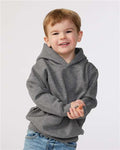 Rabbit Skins 3326 Toddler Pullover Fleece Hoodie - Granite Heather - model front
