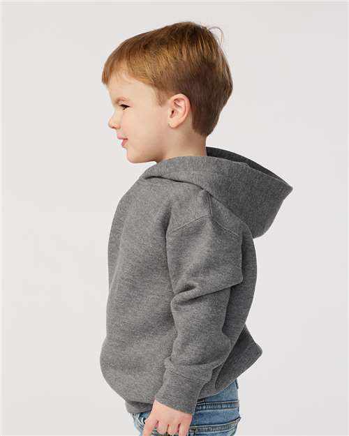 Rabbit Skins 3326 Toddler Pullover Fleece Hoodie - Granite Heather - model side