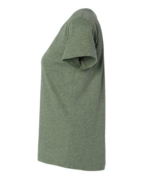 LAT 3516 Women's Fine Jersey Tee - Bamboo Blackout - side