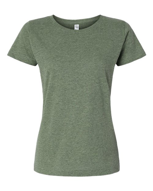 LAT 3516 Women's Fine Jersey Tee - Bamboo Blackout - front