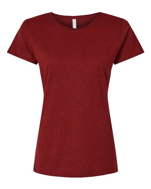 LAT 3516 Women's Fine Jersey Tee - Cardinal Blackout - front