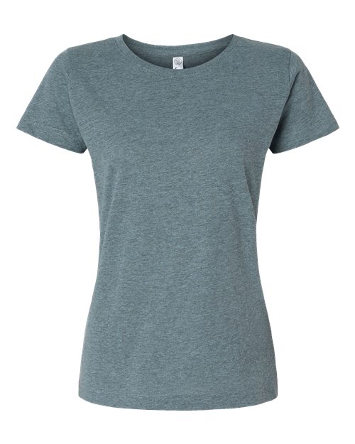 LAT 3516 Women's Fine Jersey Tee - Ice Blackout - front
