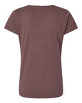 LAT 3516 Women's Fine Jersey Tee - Sangria Blackout - back