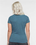 LAT 3516 Women's Fine Jersey Tee - Surf Blackout - model back