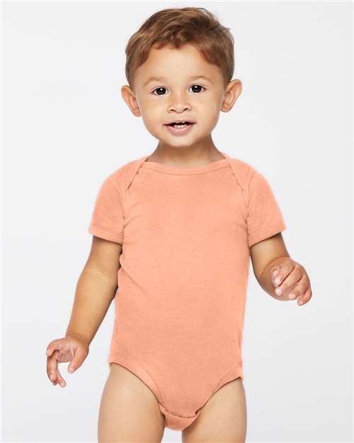 Rabbit Skins 4424 Infant Fine Jersey Bodysuit - Sunset - model front