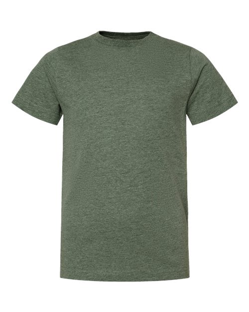 LAT 6101 Youth Fine Jersey Tee - Bamboo Blackout - front