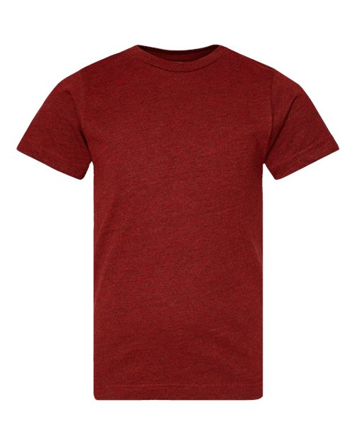 LAT 6101 Youth Fine Jersey Tee - Cardinal Blackout - front