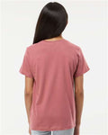 LAT 6101 Youth Fine Jersey Tee - Rouge - model back
