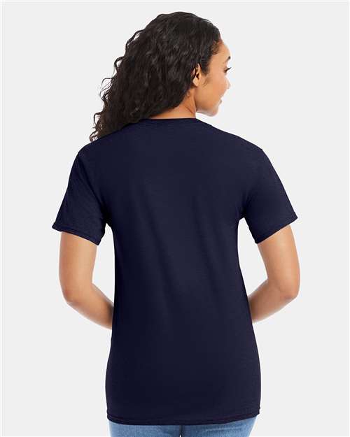 Hanes 5280 Essential-T T-Shirt - Athletic Navy - model back