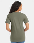 Hanes 5280 Essential-T T-Shirt - Fatigue Green - model back