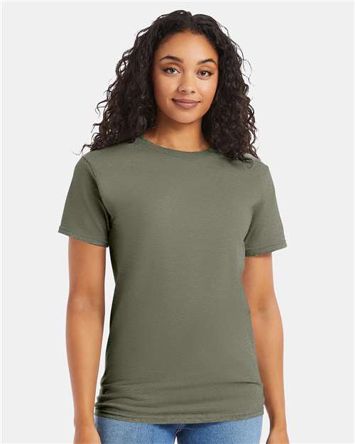 Hanes 5280 Essential-T T-Shirt - Fatigue Green - model front