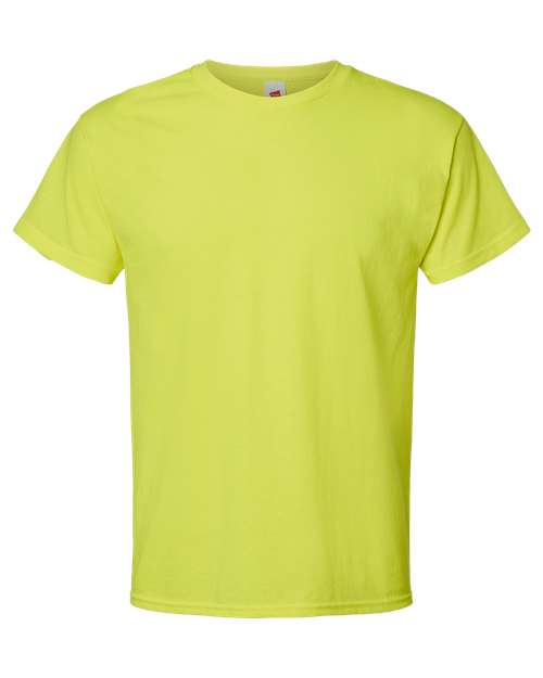 Hanes 5280 Essential-T T-Shirt - Safety Green - flat front
