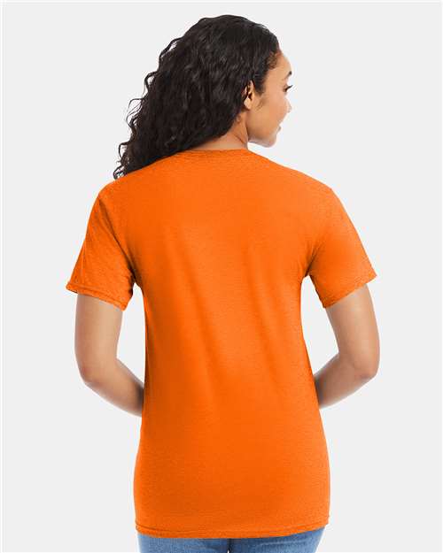 Hanes 5280 Essential-T T-Shirt - Safety Orange - model back