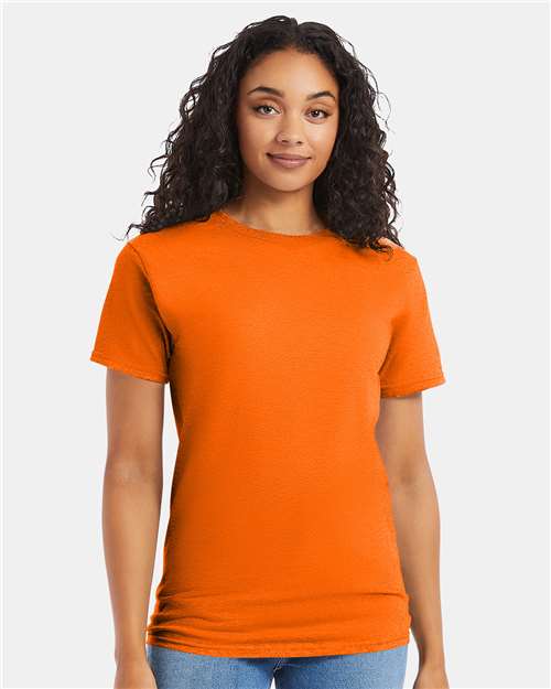 Hanes 5280 Essential-T T-Shirt - Safety Orange - model front
