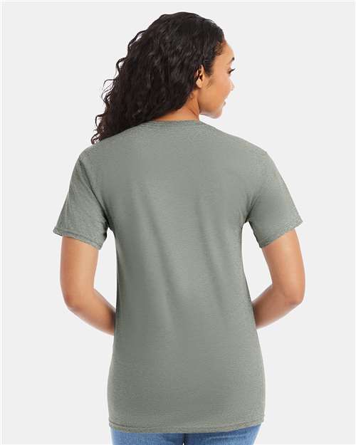 Hanes 5280 Essential-T T-Shirt - Stonewashed Green - model back