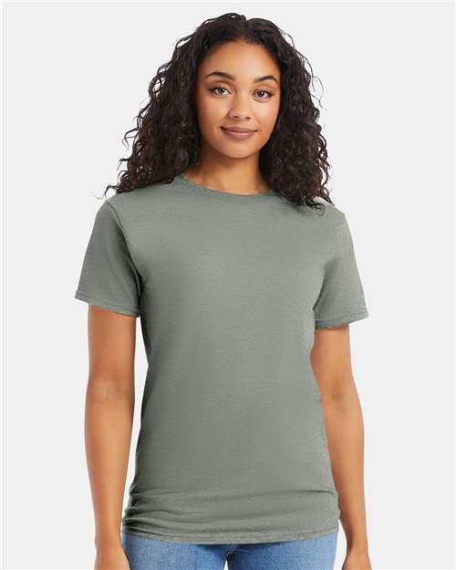 Hanes 5280 Essential-T T-Shirt - Stonewashed Green - model front