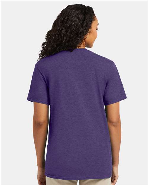 Hanes 4980 Perfect-T T-Shirt - Grape Smash Heather - model back
