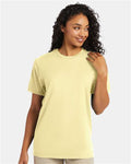 Hanes 4980 Perfect-T T-Shirt - Lemon Meringue Heather - model front