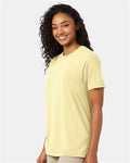 Hanes 4980 Perfect-T T-Shirt - Lemon Meringue Heather - model side