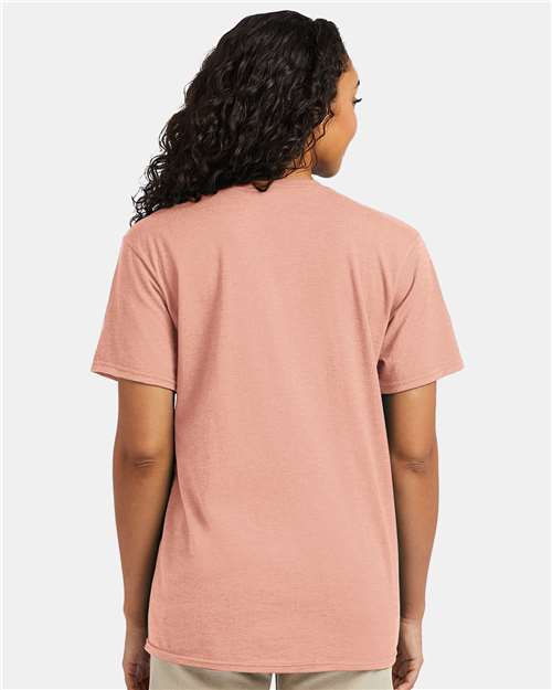 Hanes 4980 Perfect-T T-Shirt - Marbled Cantaloupe - model back