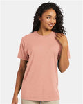 Hanes 4980 Perfect-T T-Shirt - Marbled Cantaloupe - model front