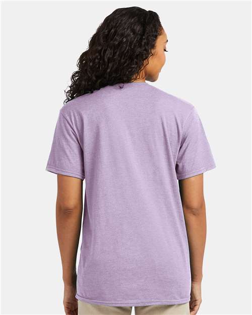 Hanes 4980 Perfect-T T-Shirt - Marbled Pale Violet - model back