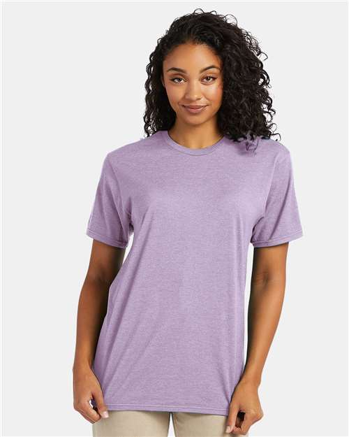 Hanes 4980 Perfect-T T-Shirt - Marbled Pale Violet - model front