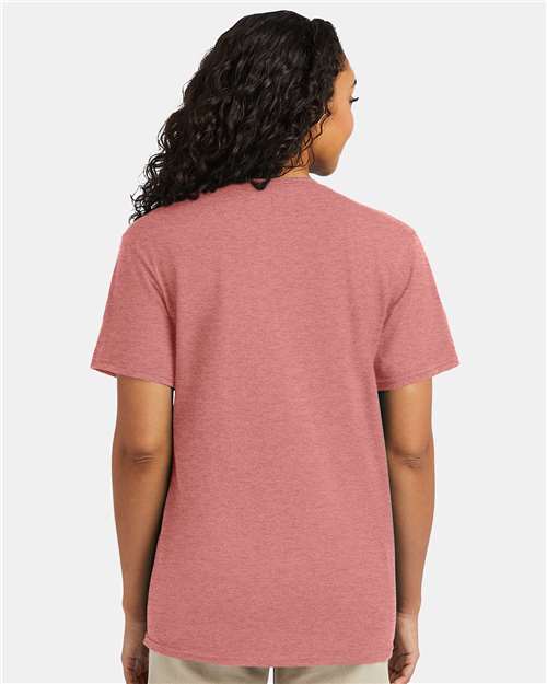 Hanes 4980 Perfect-T T-Shirt - Mauve Heather - model back