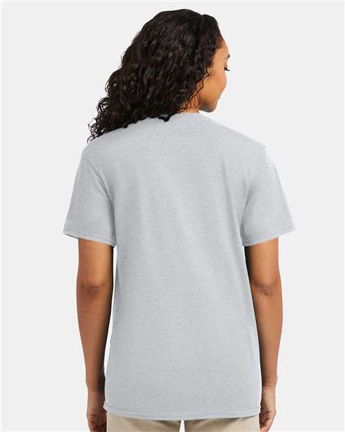 Hanes 4980 Perfect-T T-Shirt - Silverstone Heather - model back