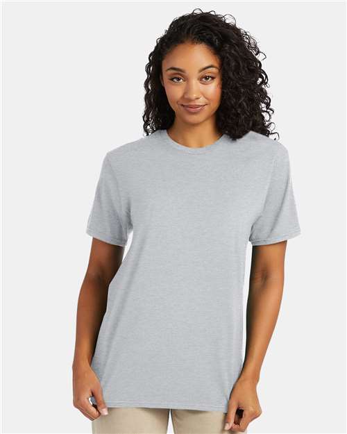 Hanes 4980 Perfect-T T-Shirt - Silverstone Heather - model front