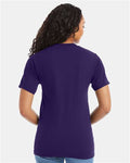 Hanes 5180 Unisex Beefy-T T-Shirt - Grape Smash - model back