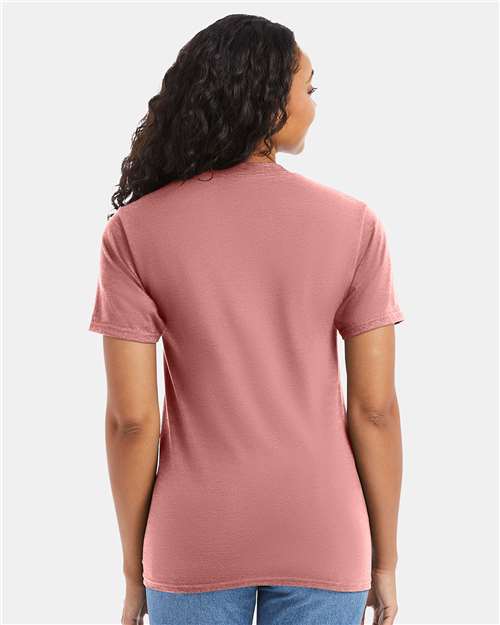 Hanes 5180 Unisex Beefy-T T-Shirt - Mauve - model back