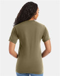 Hanes 5180 Unisex Beefy-T T-Shirt - Oregano - model back
