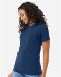 Hanes 5180 Unisex Beefy-T T-Shirt - Regal Navy - model side